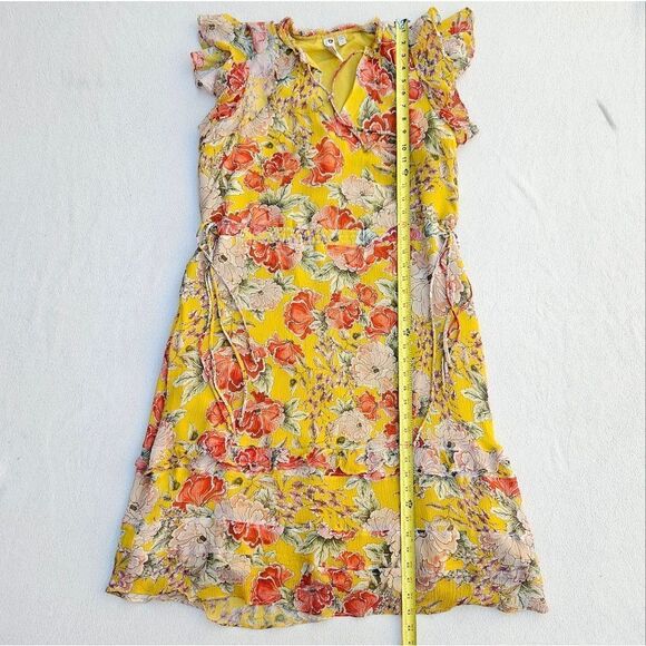 Anthropologie Dolan Silk Floral Yellow Ellory Sundress Size M - Picture 3 of 16